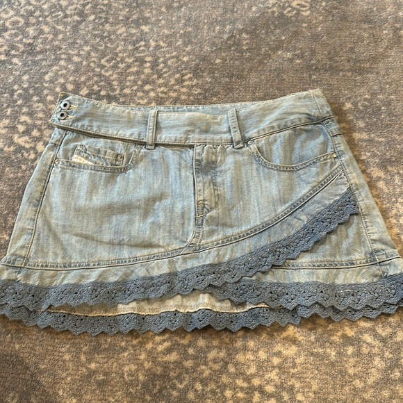 Diesel Dresses & Skirts - DIESEL INDUSTRY DEMIM MINI SKIRT SIZE 27